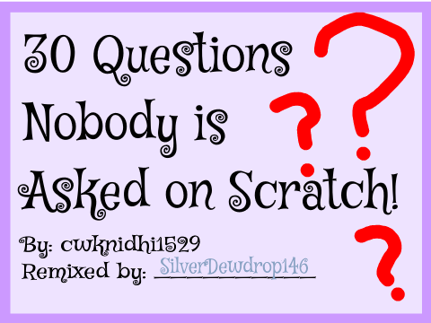 30 Questions Nobody is Asked in Scratch! ~Silver
