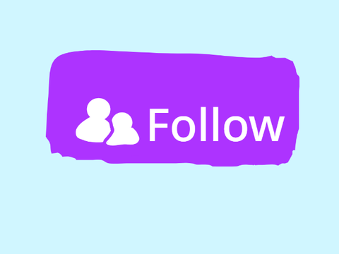 I tried to draw a follow button (lame project idea)