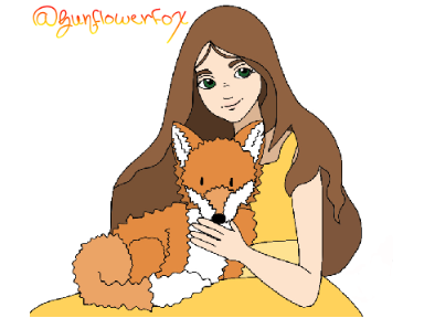 Fox and Girl Drawing