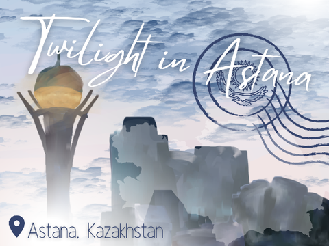 Twilight in Astana || Parallax / Moveable Art