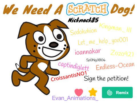 We need a scratch dog 