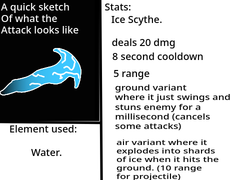 Attack suggestion - Ice Scythe