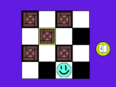 Mini puzzle game 1: Checkers box