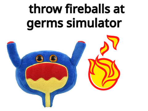 throw fireballs at germs simulator 