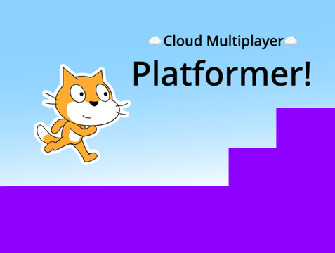 ☁️Cloud Multiplayer☁️ Scratch Cat Platformer