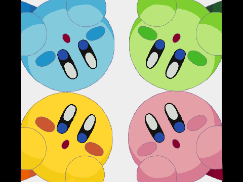 四隅から覗くカービィ　To＠gamecat-1234