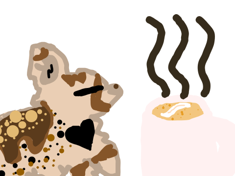 coffee cat doodle 