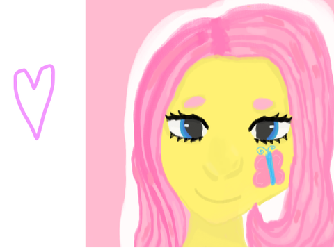 Human fluttershy in my artstyle! :D