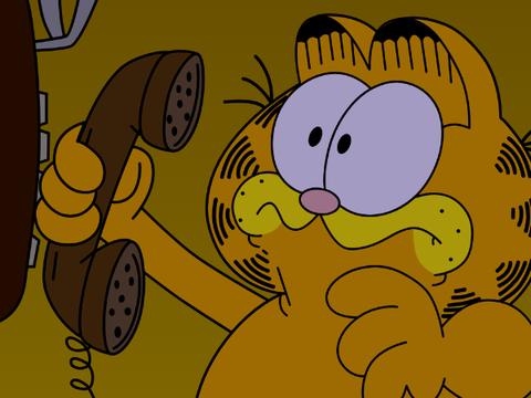 Garfield Phone Call Vector
