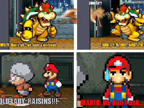 the gramma problem with mario and bowser