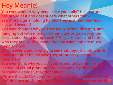 Hey homophobes! Take a look and see that we don't care! >:D