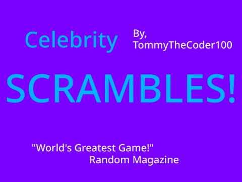 Celebrity Scrambles  | #Games #All #Trending