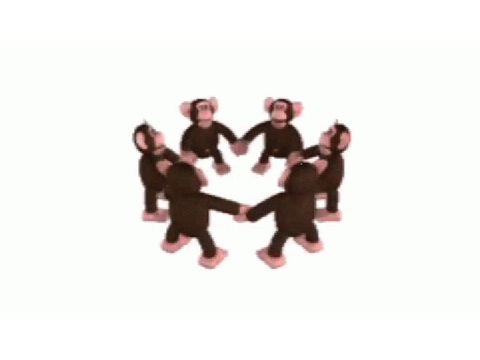 happy monkey circle meme remix