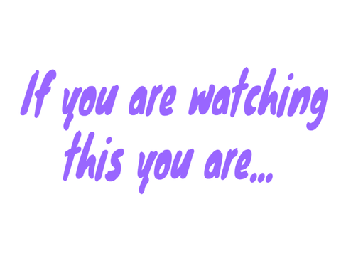 If you are watching this you are... remix