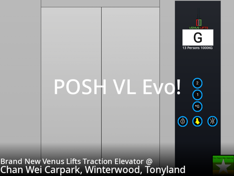 Brand New Venus Lifts Traction Elevator @ Chan Wei Carpark, Winterwood, Tonyland