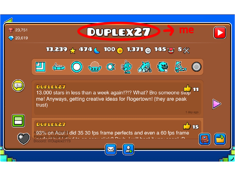 I’m more active on Geometry Dash now.