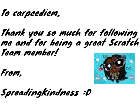 For carpeediem! :D | #all #music | SpreadingKindness