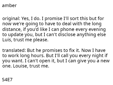 Iconic Cyclist Quotes through Google Translate Season 4 Part 4 Script (S4E6 and S4E7) Amber's lines